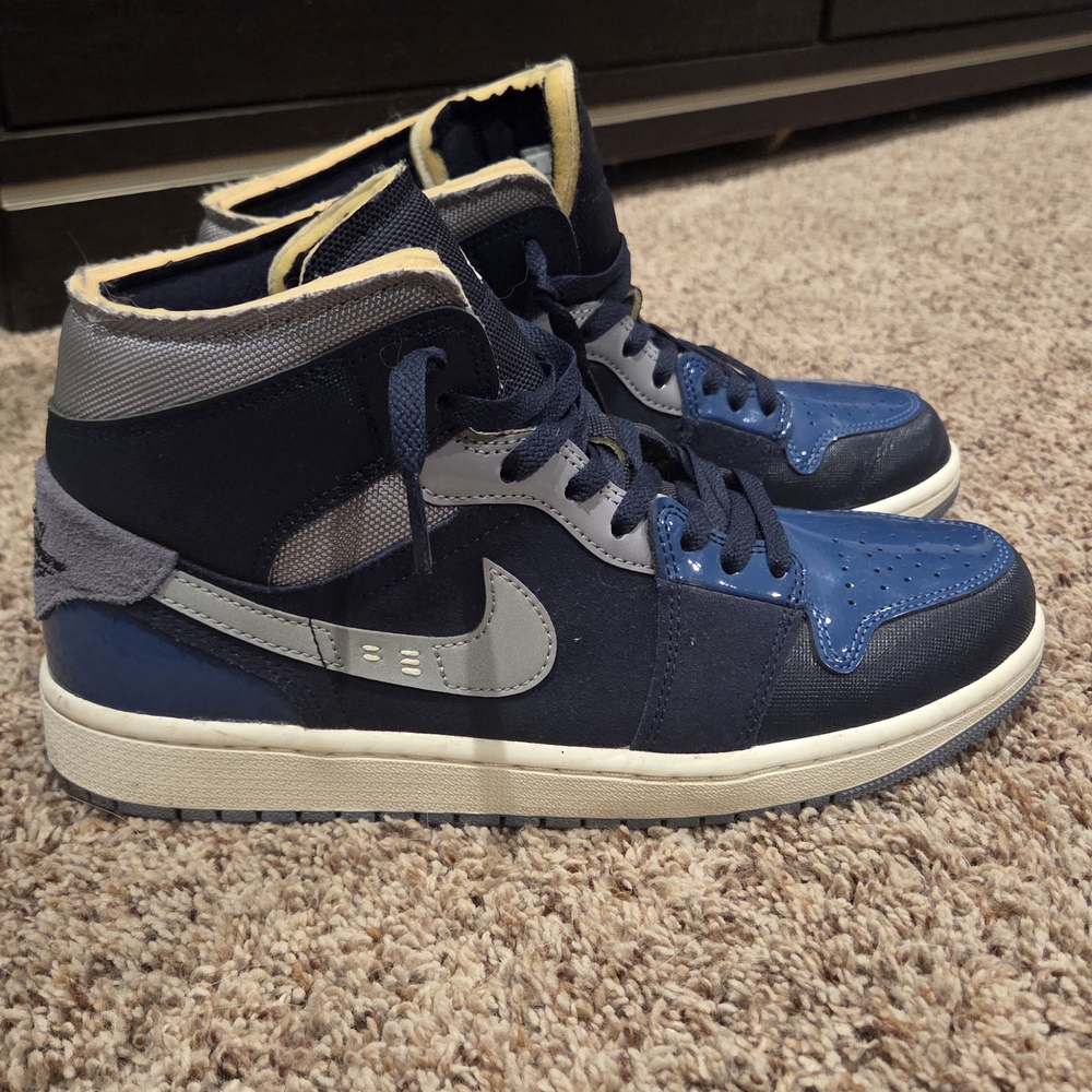 Jordan Blue and Gray High-Top Sneakers